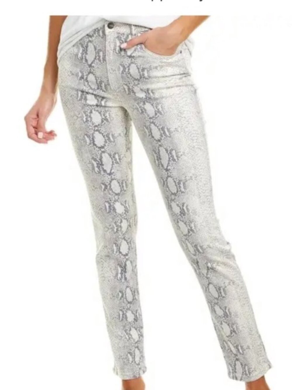 Joe’s Jeans Snake Print Luna High Rise Cigarette Ankle Gray Size 28 x 30 NEW